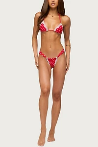Edikted Bina Lacey Polka Dot Bikini Bottom