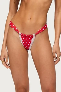 Edikted Bina Lacey Polka Dot Bikini Bottom