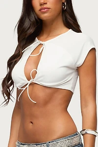 Edikted Daniella Tie Crop Top