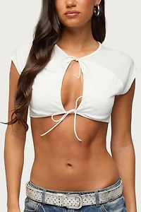 Edikted Daniella Tie Crop Top