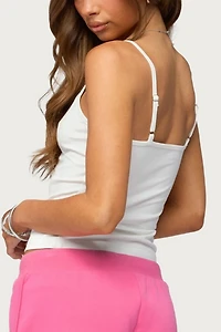 Edikted Beach Postcard Sequin Tank Top