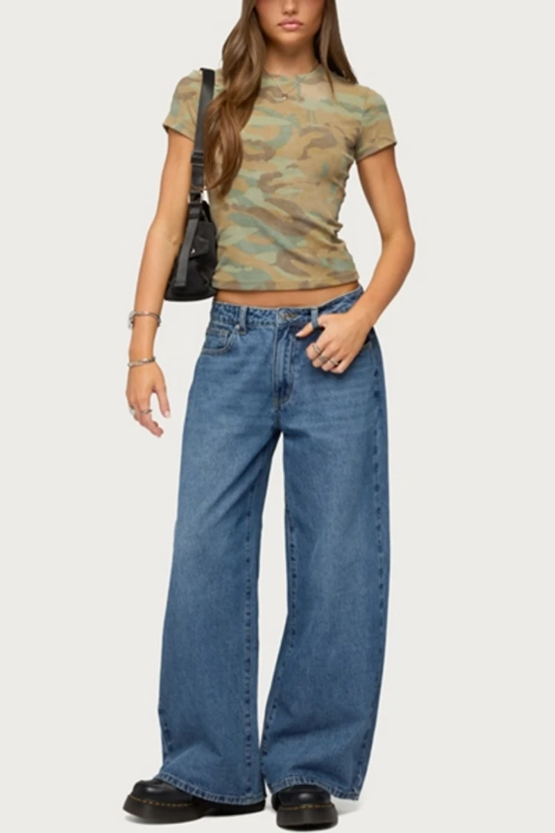 Edikted Chasidy Camo T Shirt