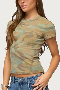 Edikted Chasidy Camo T Shirt