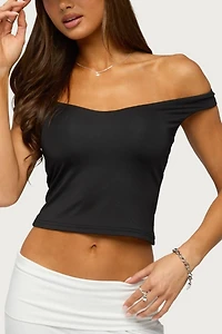 Edikted Xavier Off Shoulder Cutout Top