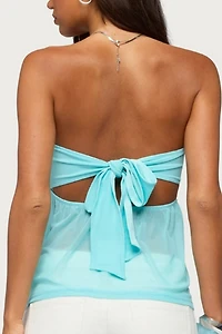 Edikted Corra Rhinestone Lace Cutout Top
