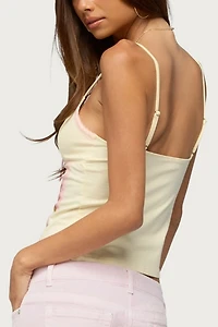 Edikted Conry Tie Front Floral Tank Top