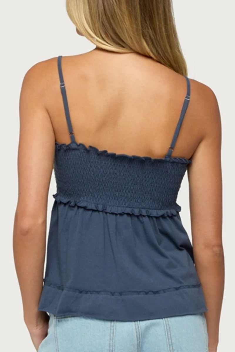 Edikted Kelsy Smocked Tank Top