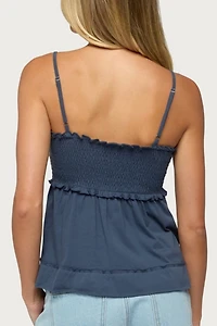 Edikted Kelsy Smocked Tank Top