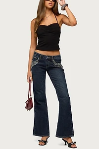 Edikted Minsoo Shredded Back Halter Top