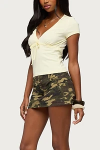 Edikted Sydni V Neck Tie Top