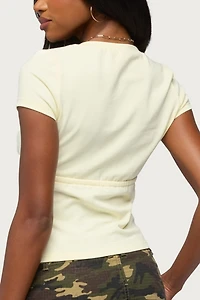 Edikted Sydni V Neck Tie Top