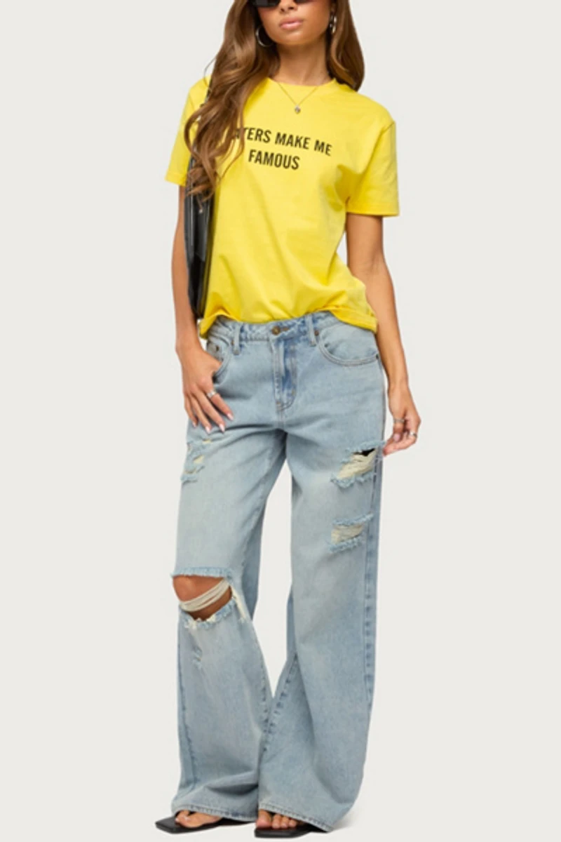 Edikted Haters Make Me Famous T Shirt