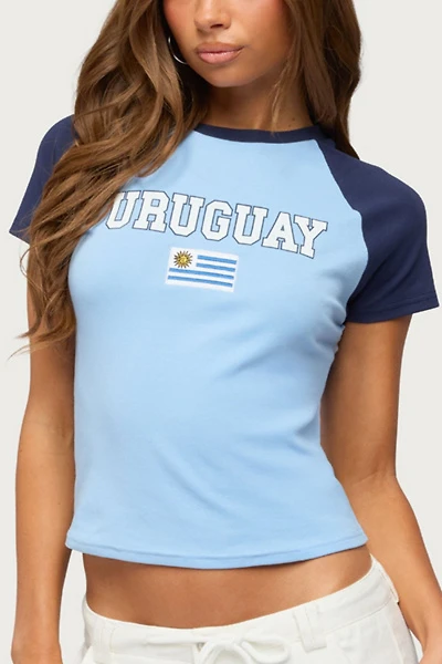 Edikted Uruguay Contrast Raglan T Shirt
