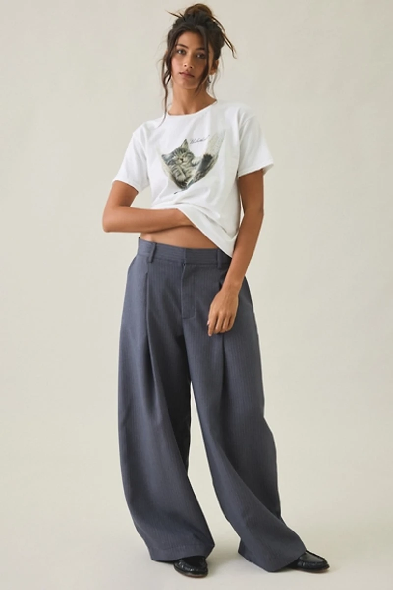 Unbothered Cat Graphic Cotton Tee