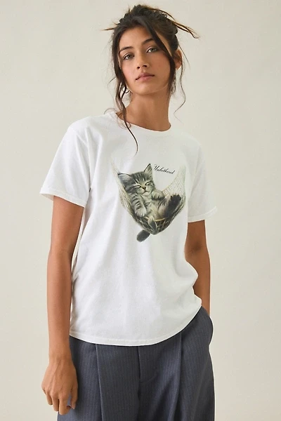 Unbothered Cat Graphic Cotton Tee