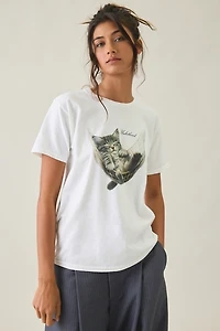 Unbothered Cat Graphic Cotton Tee