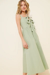Glamorous Sleeveless Bow Midi Dress