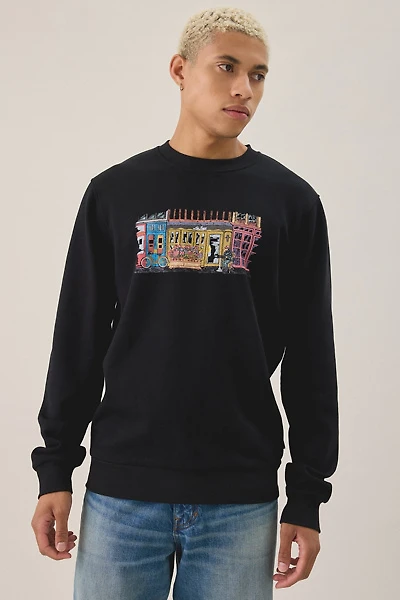 Les Deux Market Graphic Crew Neck Sweatshirt