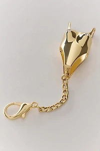 Edie Parker Gold One-Piece Swimsuit Lighter Holder Keychain