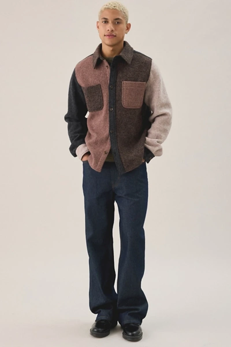 Les Deux Wool Colorblock Overshirt
