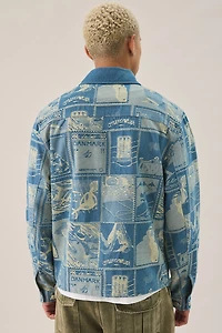 Les Deux Stamp Pattern Jacquard Jacket