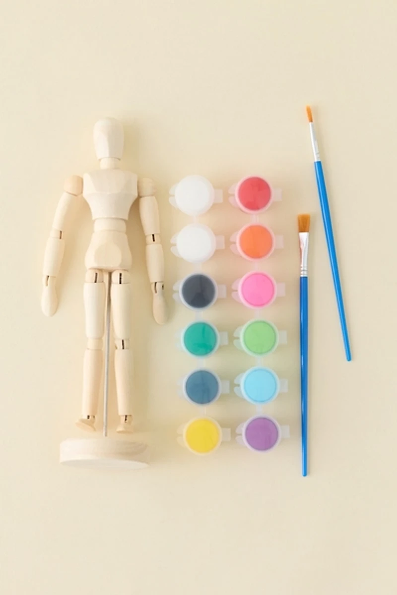 Block Design Paint & Pose Customizable Artist’s Mannequin Craft Kit