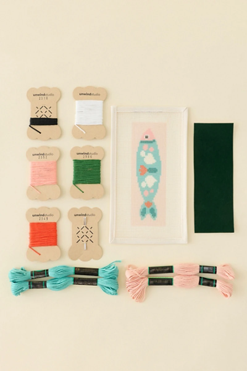 Unwind Studio DIY Needlepoint Bookmark Craft Kit