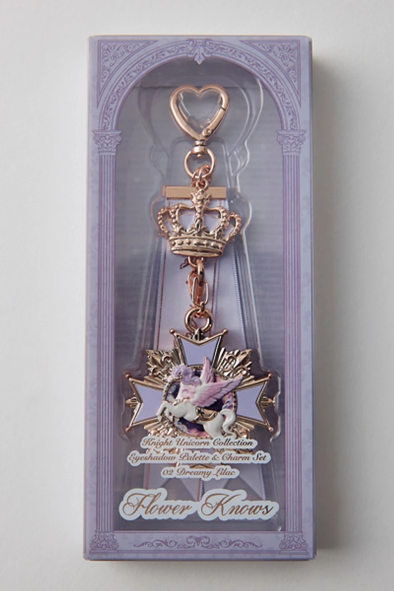 Flower Knows Knight Unicorn Collection Eyeshadow Palette & Bag Charm