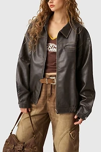 Aelfric Eden Vintage Faux Leather Jacket