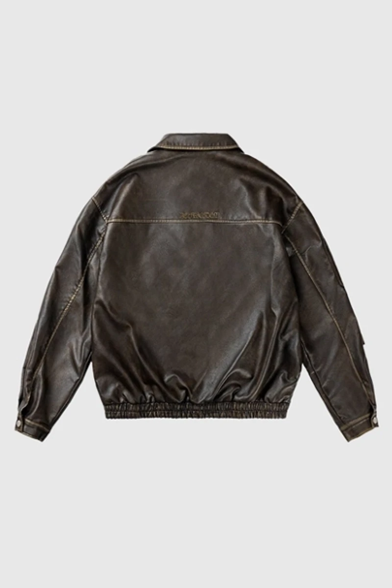 Aelfric Eden Vintage Faux Leather Jacket