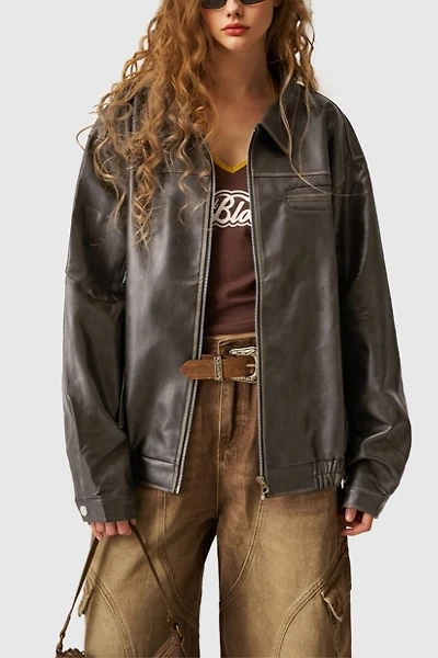 Aelfric Eden Vintage Faux Leather Jacket