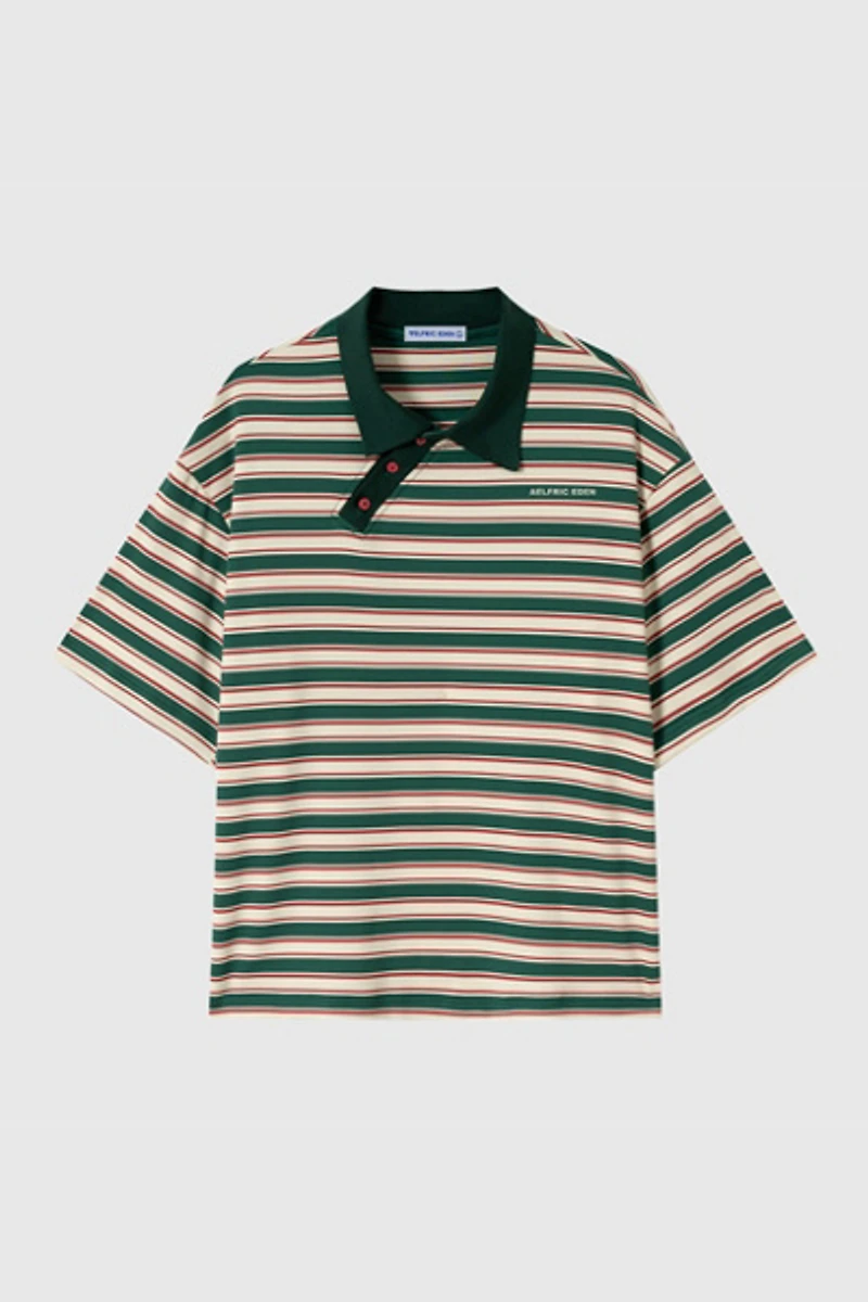 Aelfric Eden Stripe Polo Tee