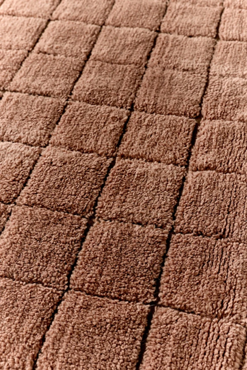 Woolable Mosaic Checkered Washable Wool Rug