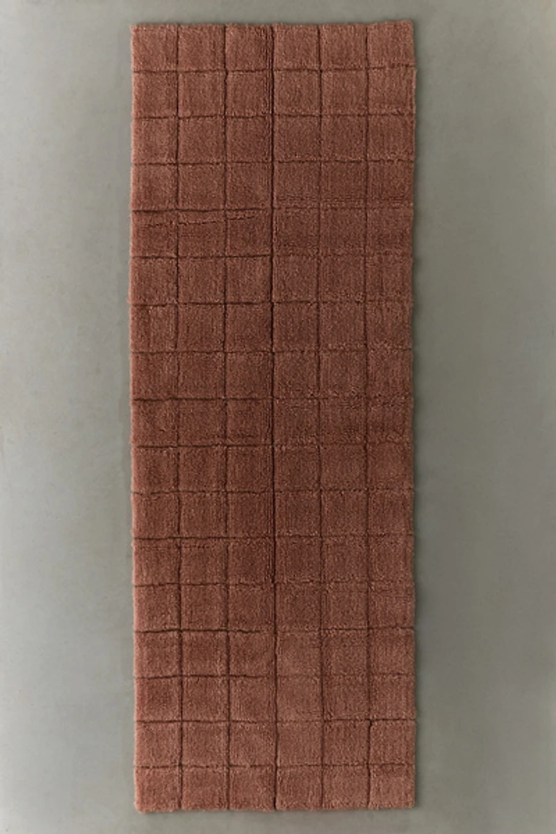 Woolable Mosaic Checkered Washable Wool Rug
