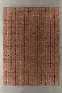 Woolable Mosaic Checkered Washable Wool Rug