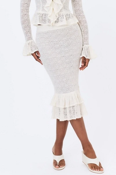 Miss Circle Urvi Crochet Ruffle Midi Skirt