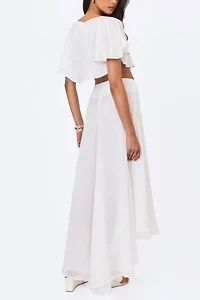 Miss Circle Yanna Chiffon High-Low Maxi Skirt