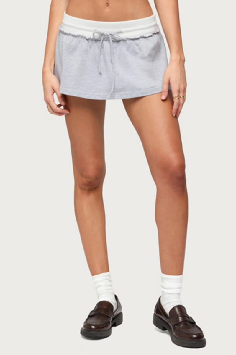 Edikted Tenney Contrast Flared Mini Skort