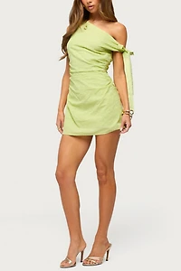 Edikted Zimi Eyelet One Shoulder Mini Dress