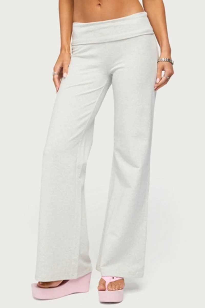 Edikted Wknd Sequin Foldover Pants