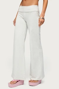 Edikted Wknd Sequin Foldover Pants