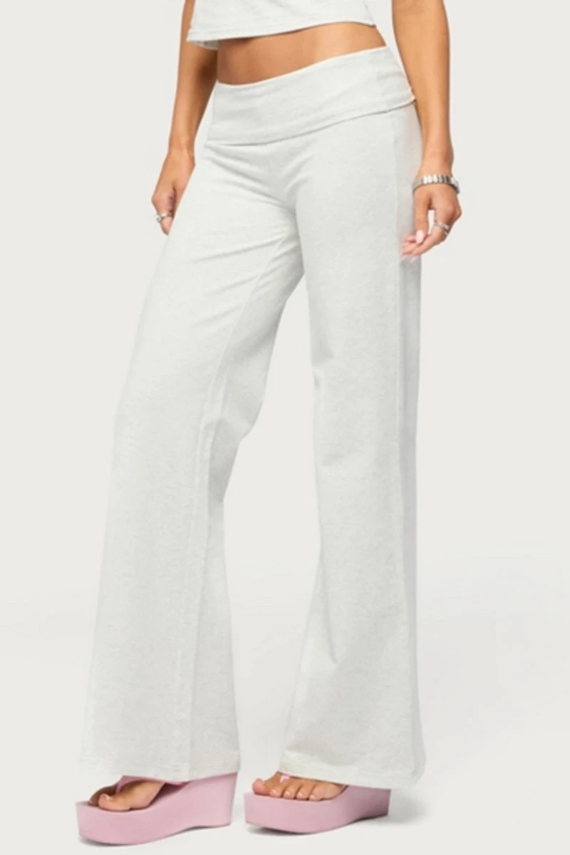 Edikted Wknd Sequin Foldover Pants