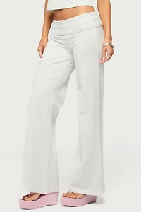 Edikted Wknd Sequin Foldover Pants