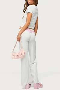 Edikted Wknd Sequin Foldover Pants