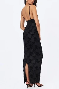 Miss Circle Quinsley Velvet Crystal Lace Maxi Dress
