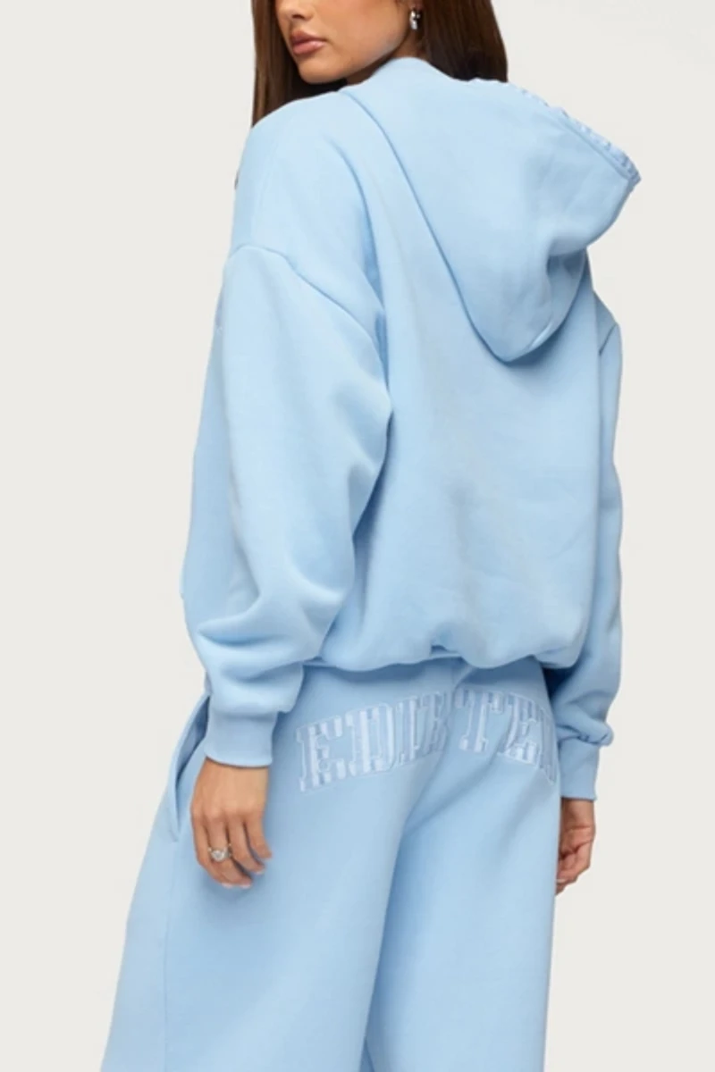Edikted Core Stripey Oversized Hoodie