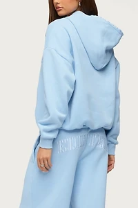Edikted Core Stripey Oversized Hoodie
