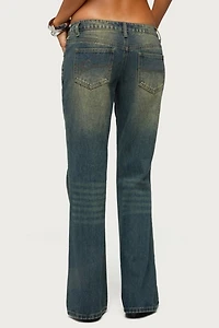 Edikted Shirili Low Rise Flared Jeans