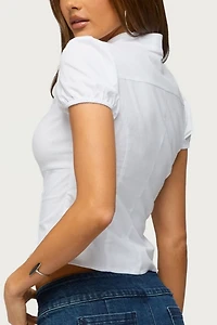 Edikted Weston Keyhole Button Up Top