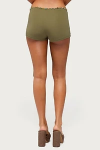 Edikted Monroah Bead Low Rise Shorts